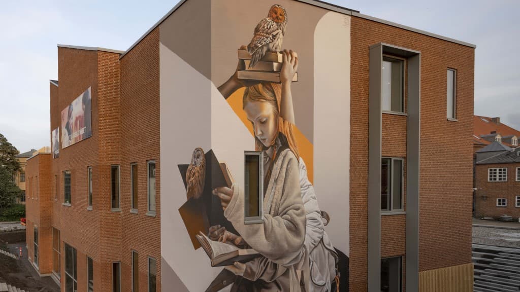 Street art "Out in the Open" - TelmoMiel - Klostermarkskolen